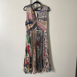 beautiful silky Anthropologie dress with small back cut out - NWT